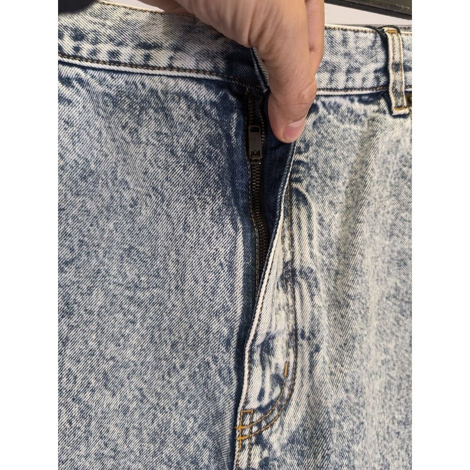 Saint Laurent Paris o1rshd1 Baggy Cropped Organic Jeans in Heavy Marble Blue Size US 36 / EU 52 - 7 Thumbnail