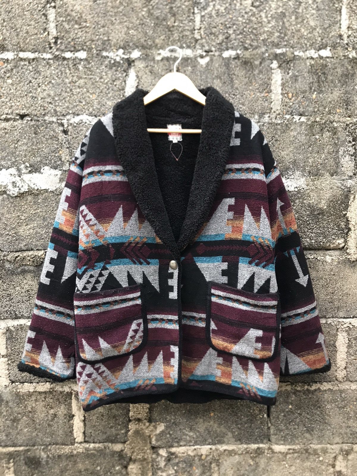 Japanese Brand ⚡️Vintage Southwestern Titicaca Navajo Patterned Coat Jacket Size US XL / EU 56 / 4 - 1 Thumbnail