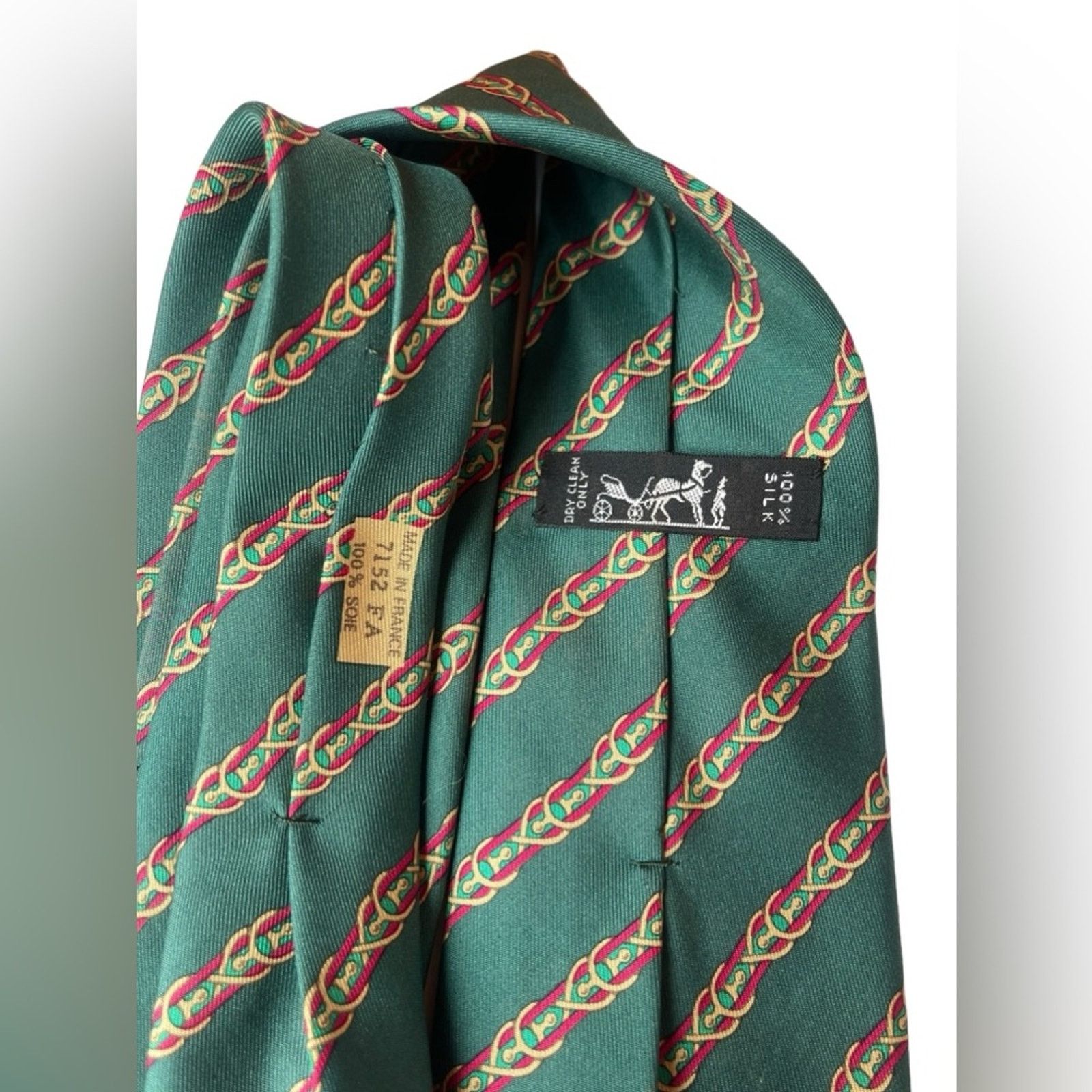Hermes HERMÈS Silk Pattern Tie Size ONE SIZE - 5 Thumbnail