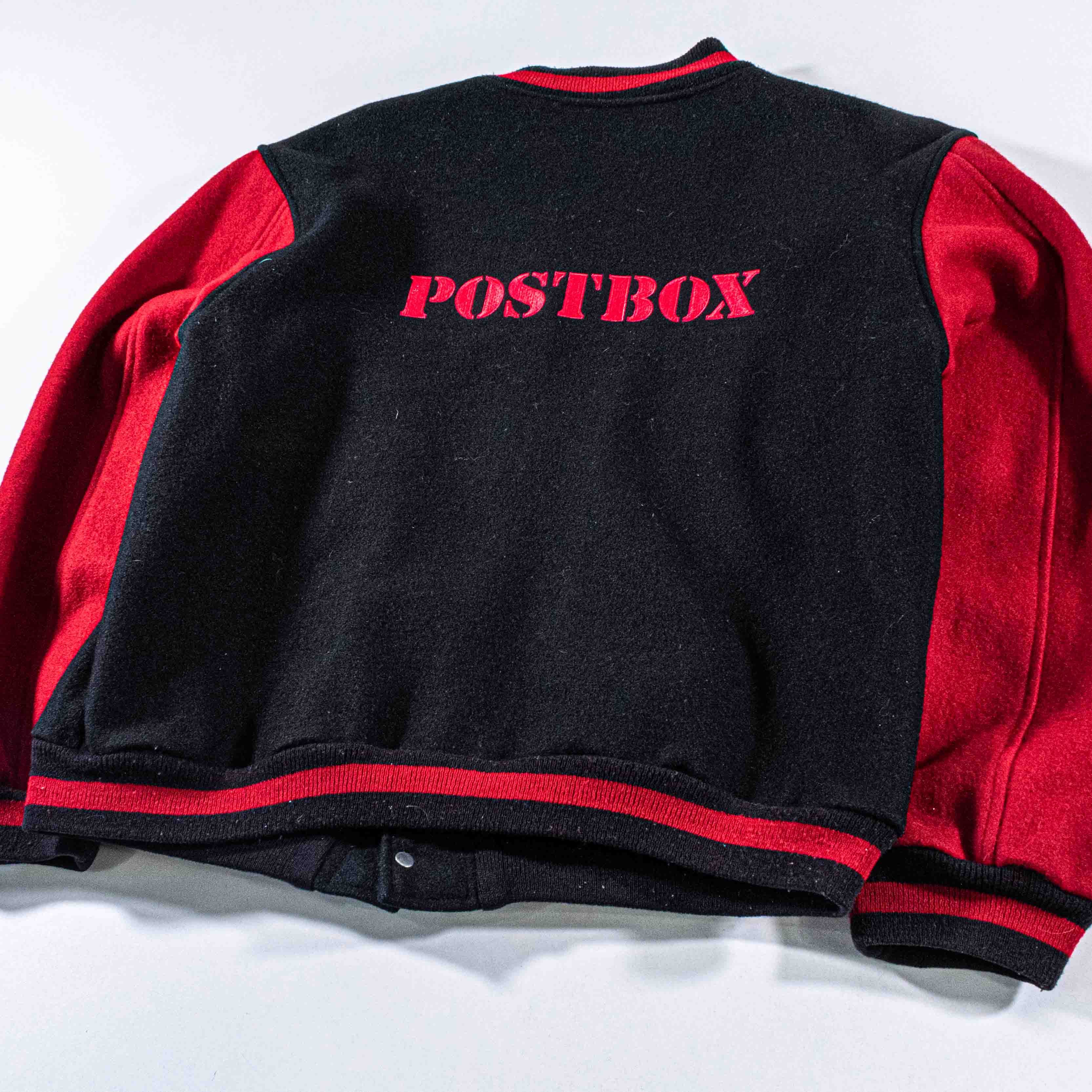 Vintage Vintage 90s Panasonic Postbox Varsity Jacket Japan Tech Size US L / EU 52-54 / 3 - 3 Thumbnail