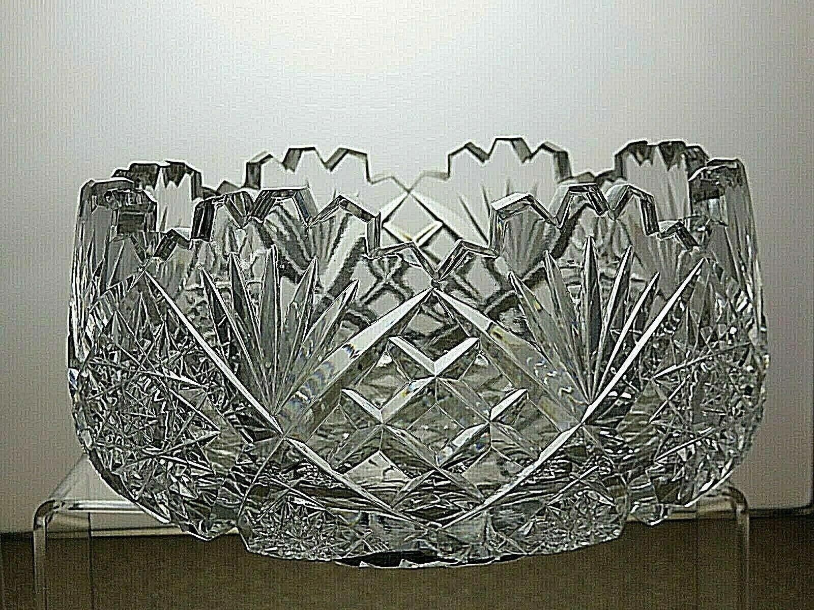 The Unbranded Brand American Brilliant Period Crystal Hobstar Cut Fruit Bowl Size ONE SIZE - 6 Thumbnail
