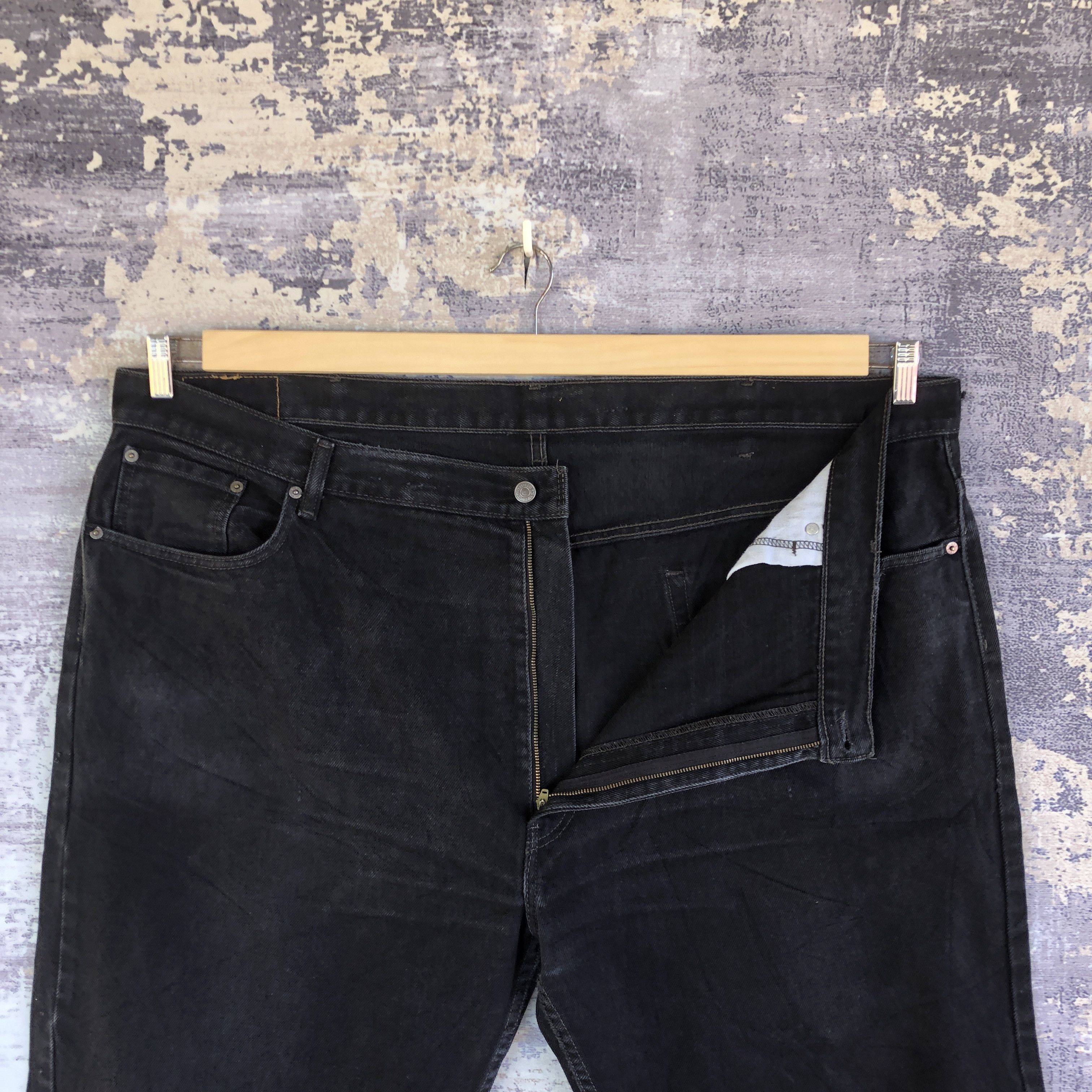 Levi's Vintage Levis 505 Distressed Faded Black Jeans Baggy Denim Size US 44 / EU 60 - 6 Thumbnail