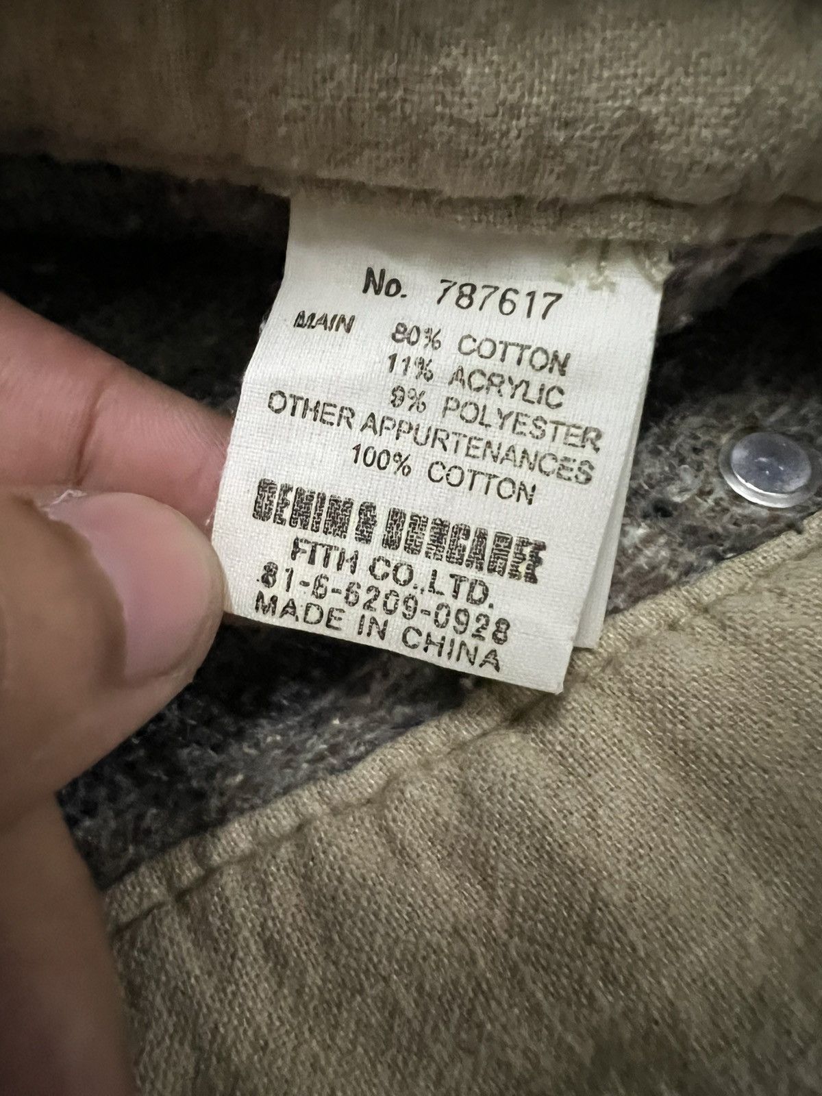 Post Overalls Vintage Denim Dungare Double Knee Stencil Blanket Denim Jean Size US 32 / EU 48 - 13 Thumbnail