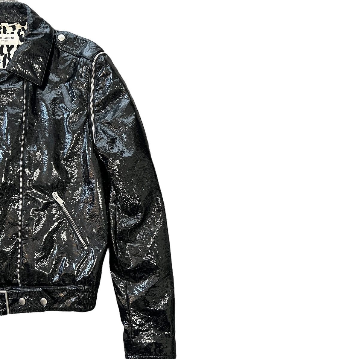 Saint Laurent Paris SAINT LAURENT HEDI 15AW Leopard Patents Double Riders Jacket Size US M / EU 48-50 / 2 - 4 Thumbnail