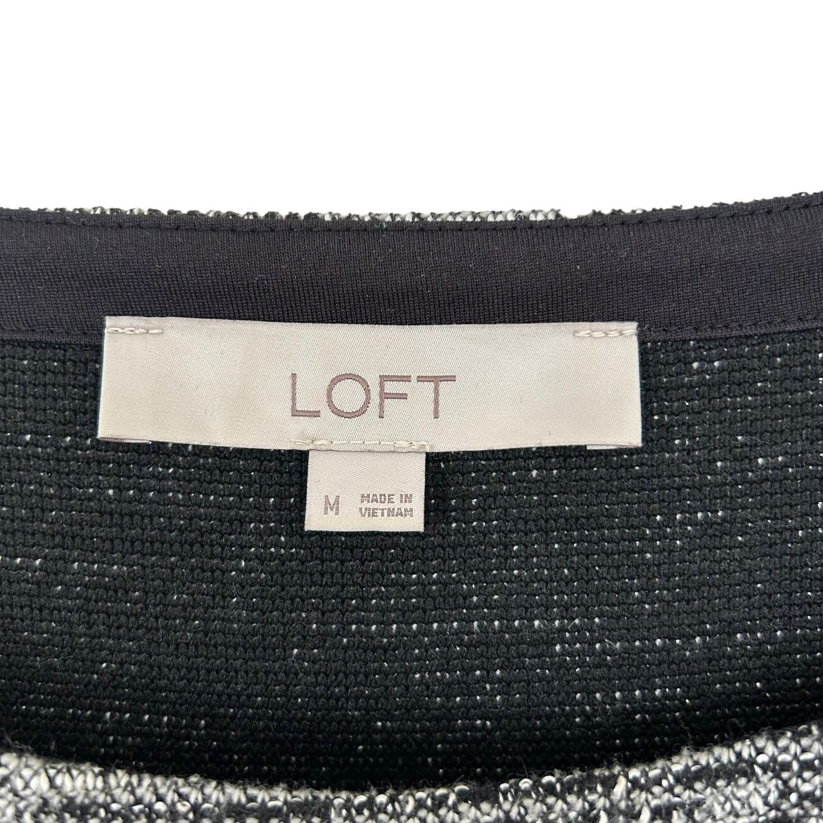 Loft Loft Gray Tweed Peplum Dress Sz M Size M / US 6-8 / IT 42-44 - 2 Thumbnail