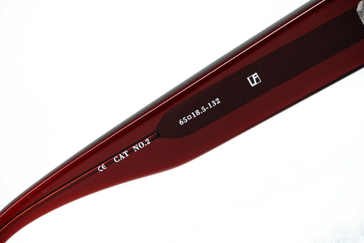 Ann Demeulemeester Ann Demeulemeester Sunglasses Oversized Bordeaux Red Size ONE SIZE - 5 Thumbnail