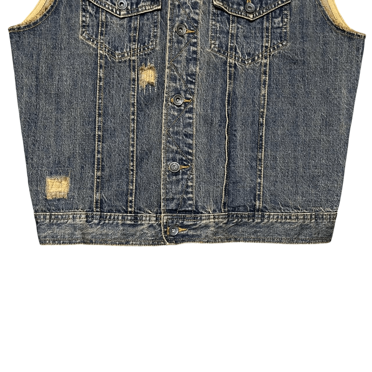 semanticdesign Semantic Design Distressed Denim Vest Size US L / EU 52-54 / 3 - 3 Thumbnail