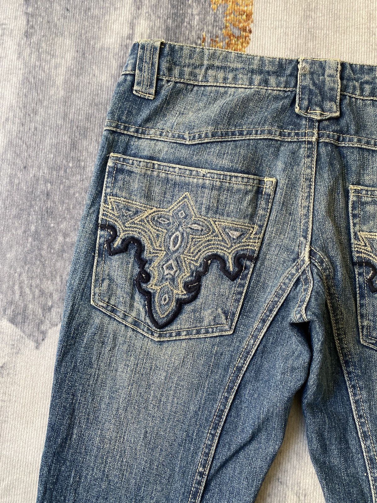 Japanese Brand × Tornado Mart 1990’s Miss Artemis Tribal Design Flare Denim Size US 29 - 18 Thumbnail
