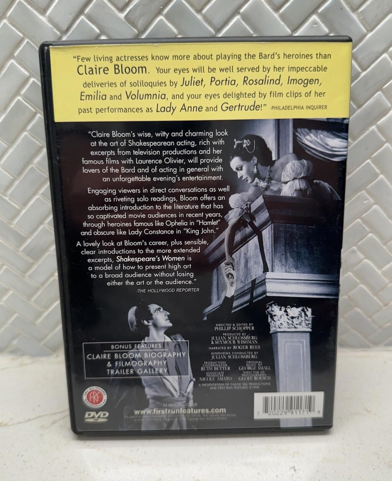 Designer Shakespeare's Women & And Claire Bloom DVD 1998 First Run Size ONE SIZE - 2 Thumbnail