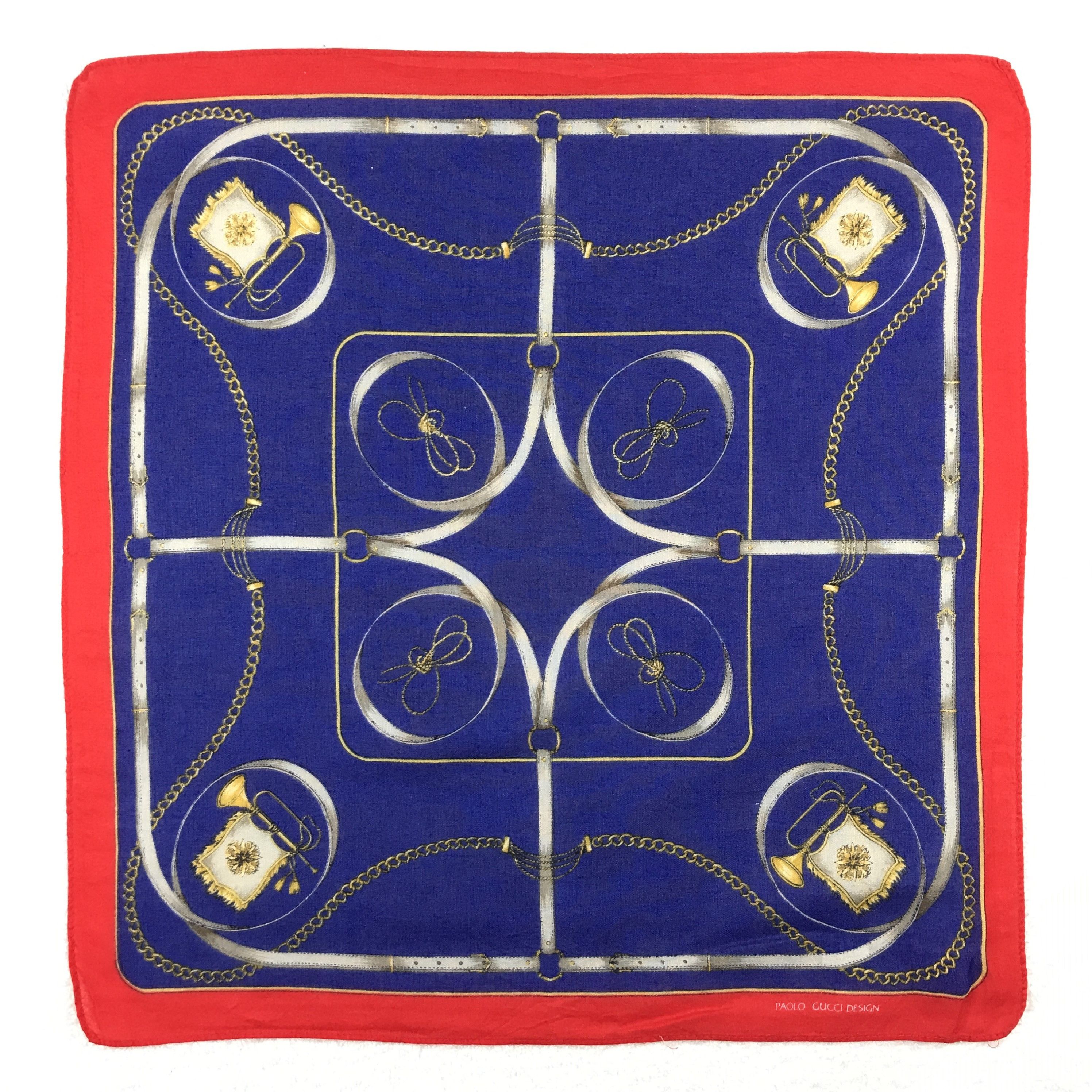 Paolo Gucci × Vintage Vintage Paolo Gucci Bandana Neckerchief Handkerchief Size ONE SIZE - 1 Thumbnail