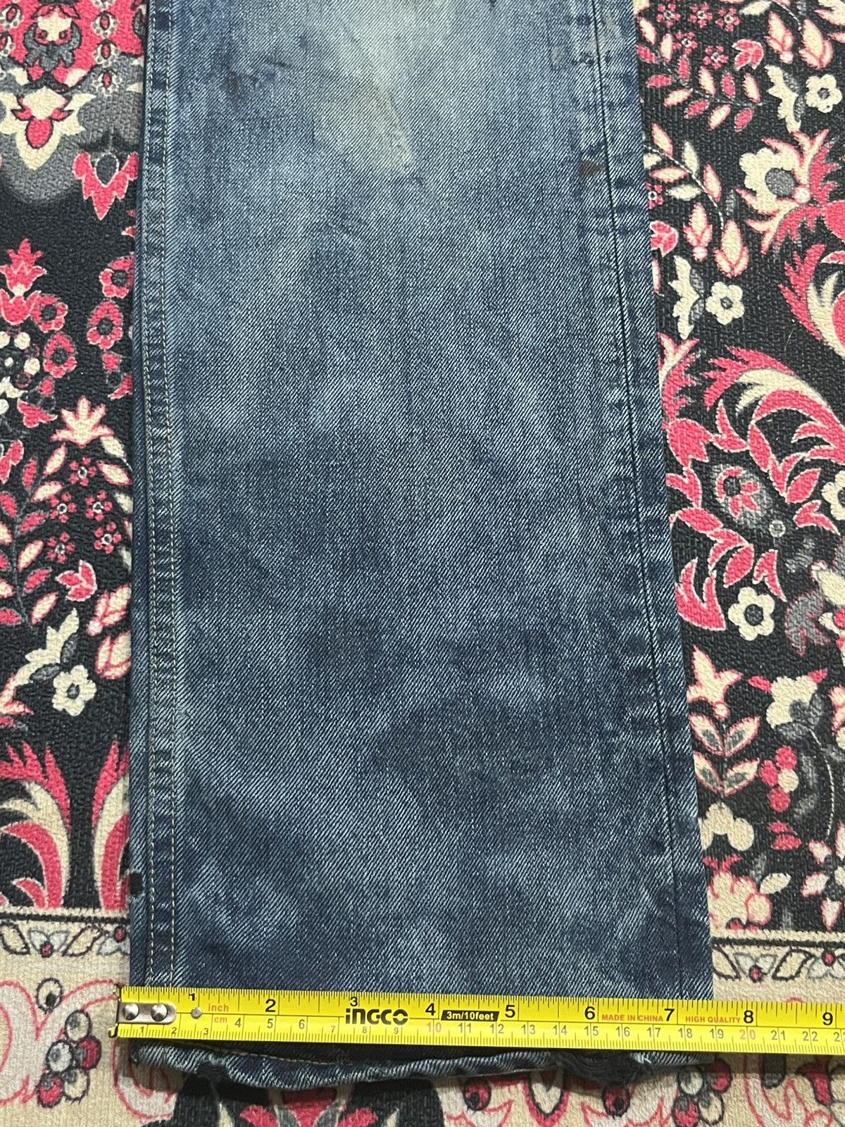 Spellbound Japanese Brand Spellbound Dark Faded Blue Fringe Ripped Jean Size US 30 / EU 46 - 15 Thumbnail