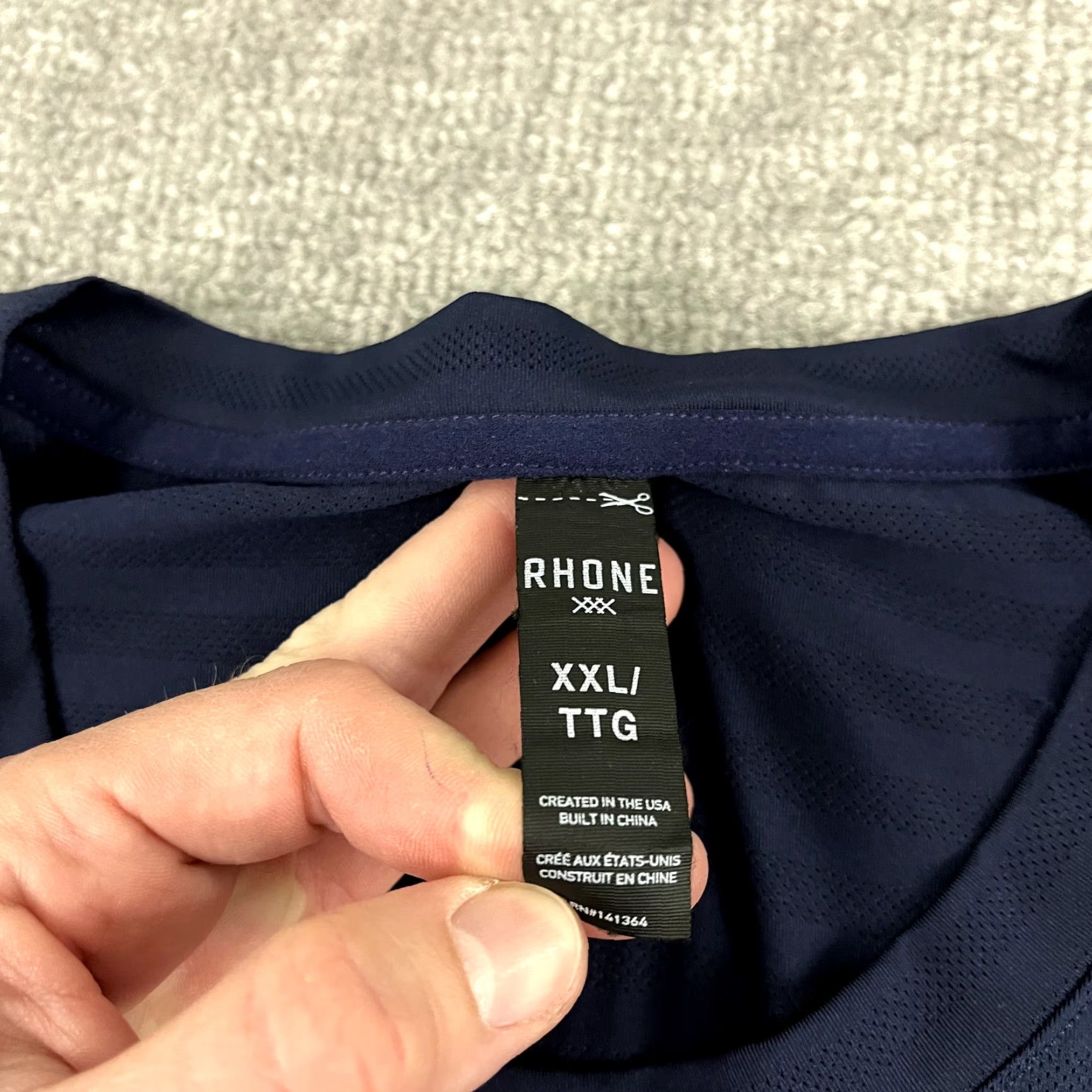Rhone RHONE Mens T-Shirt Shirt 2XL Navy Blue Short Sleeve Corona Beer Workout Train Athletic Size US XXL / EU 58 / 5 - 4 Thumbnail