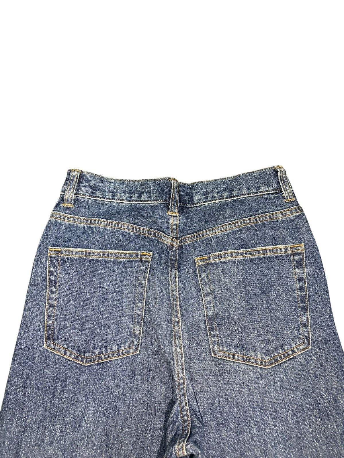 GU Vintage Gu Distressed Ultra Wide Blue Wash Baggy Jeans Size 25" / US 0 / IT 36 - 4 Thumbnail