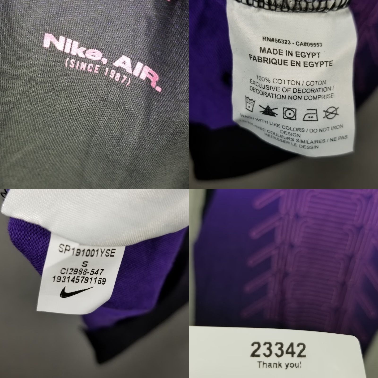 Nike Nike T-Shirt Mens Small Purple Graphic Nike Air 1987 Swoosh Streetwear CI2988-547 Size US S / EU 44-46 / 1 - 8 Thumbnail