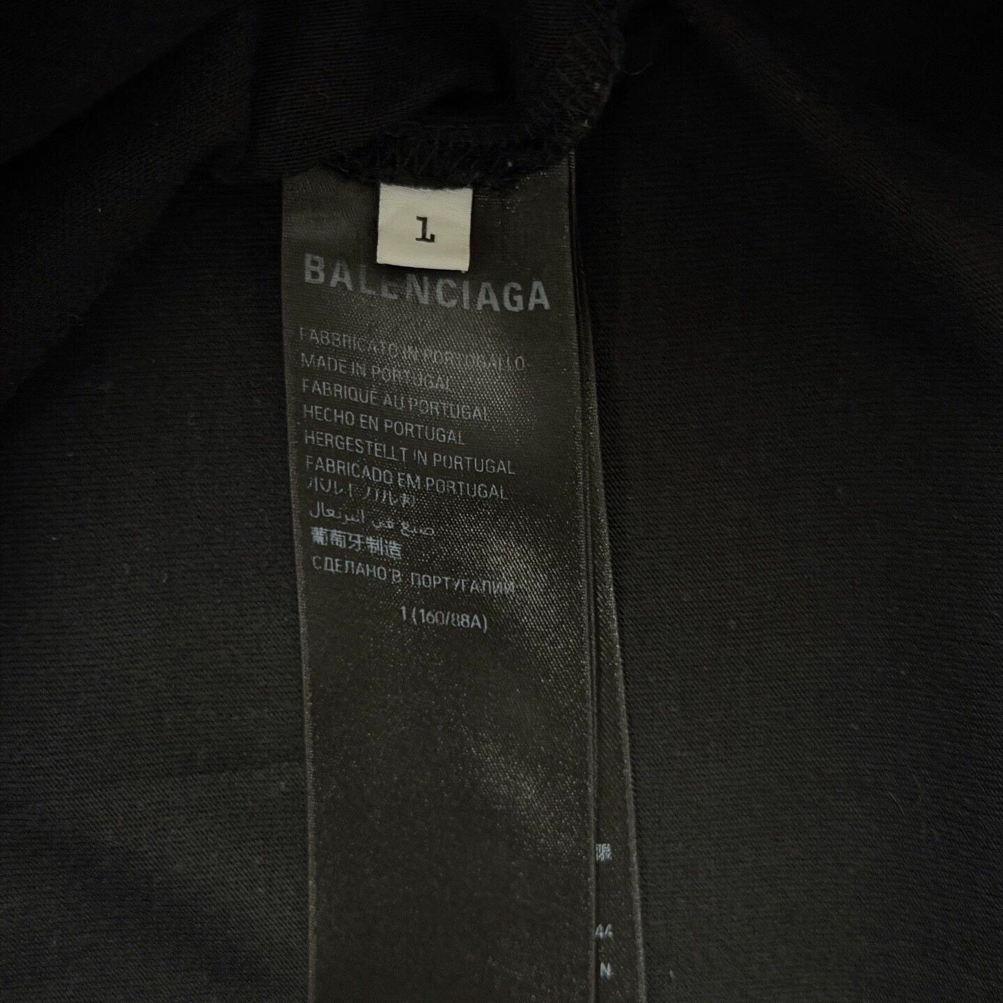 Balenciaga Balenciaga Phantom Logo Black Short-Sleeve Tee Size 1 Size US L / EU 52-54 / 3 - 4 Thumbnail