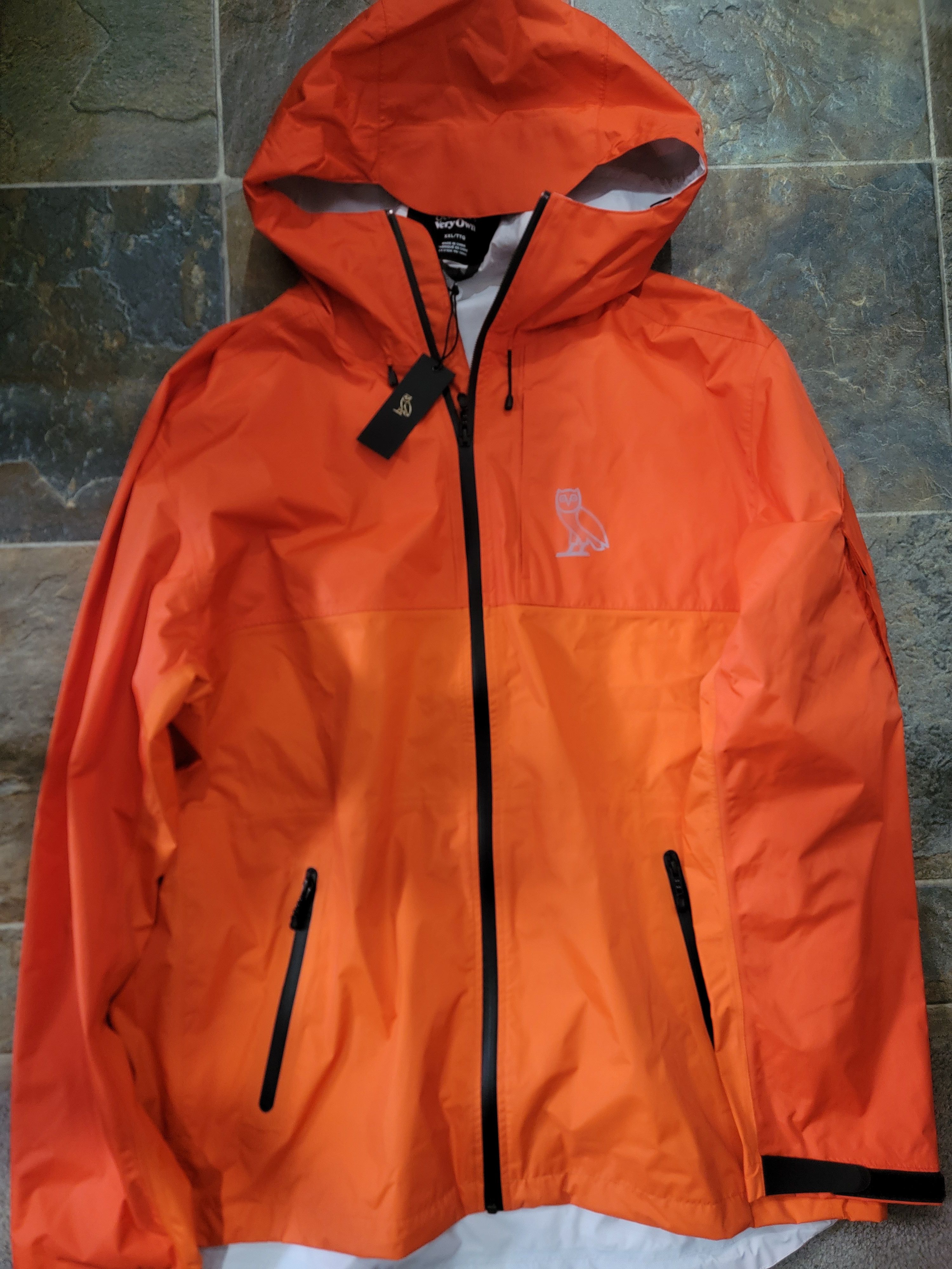 image of Ovo X October's Very Own Rain Jacket - Men's Size 2Xl - New! in Orange