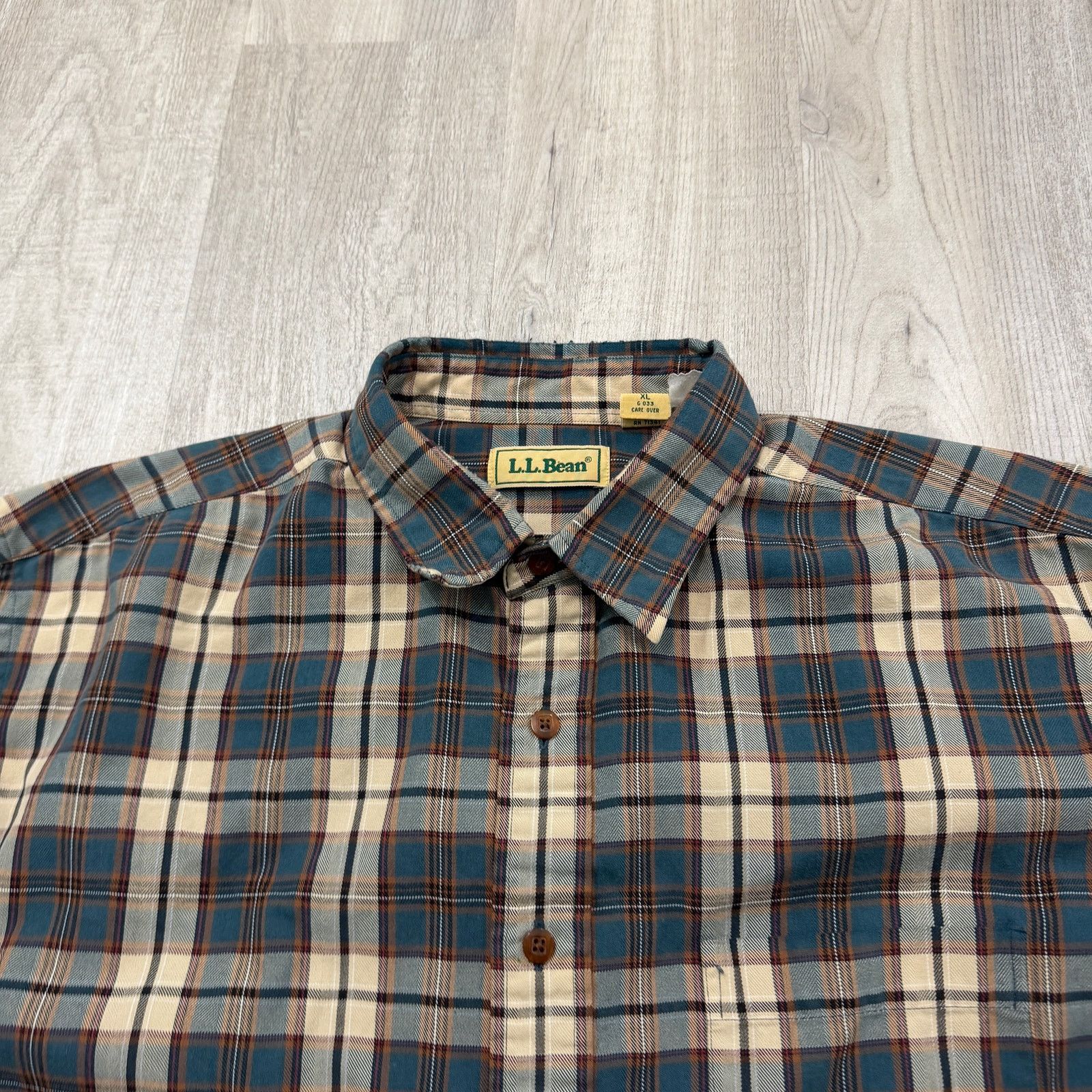 L.L. Bean Vintage LL Bean Flannel Shirt Men's Extra Large Plaid Button Size US XL / EU 56 / 4 - 3 Thumbnail