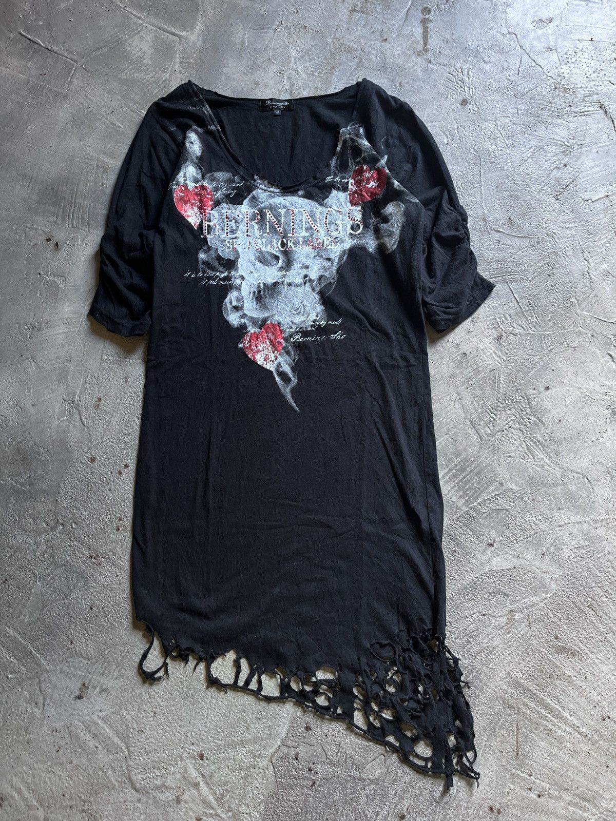 Japanese Brand BERNINGS SHO DISTRESSED SMOKE SKULLS Size US M / EU 48-50 / 2 - 1 Thumbnail