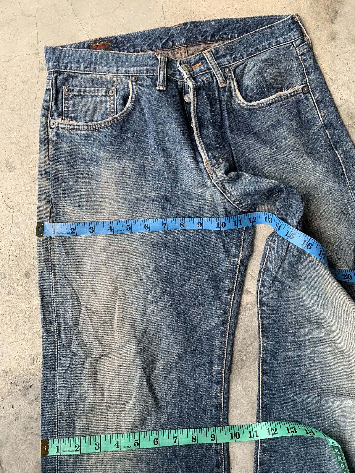 Edwin Distressed Edwin 503 blue faded. Size US 31 - 7 Thumbnail