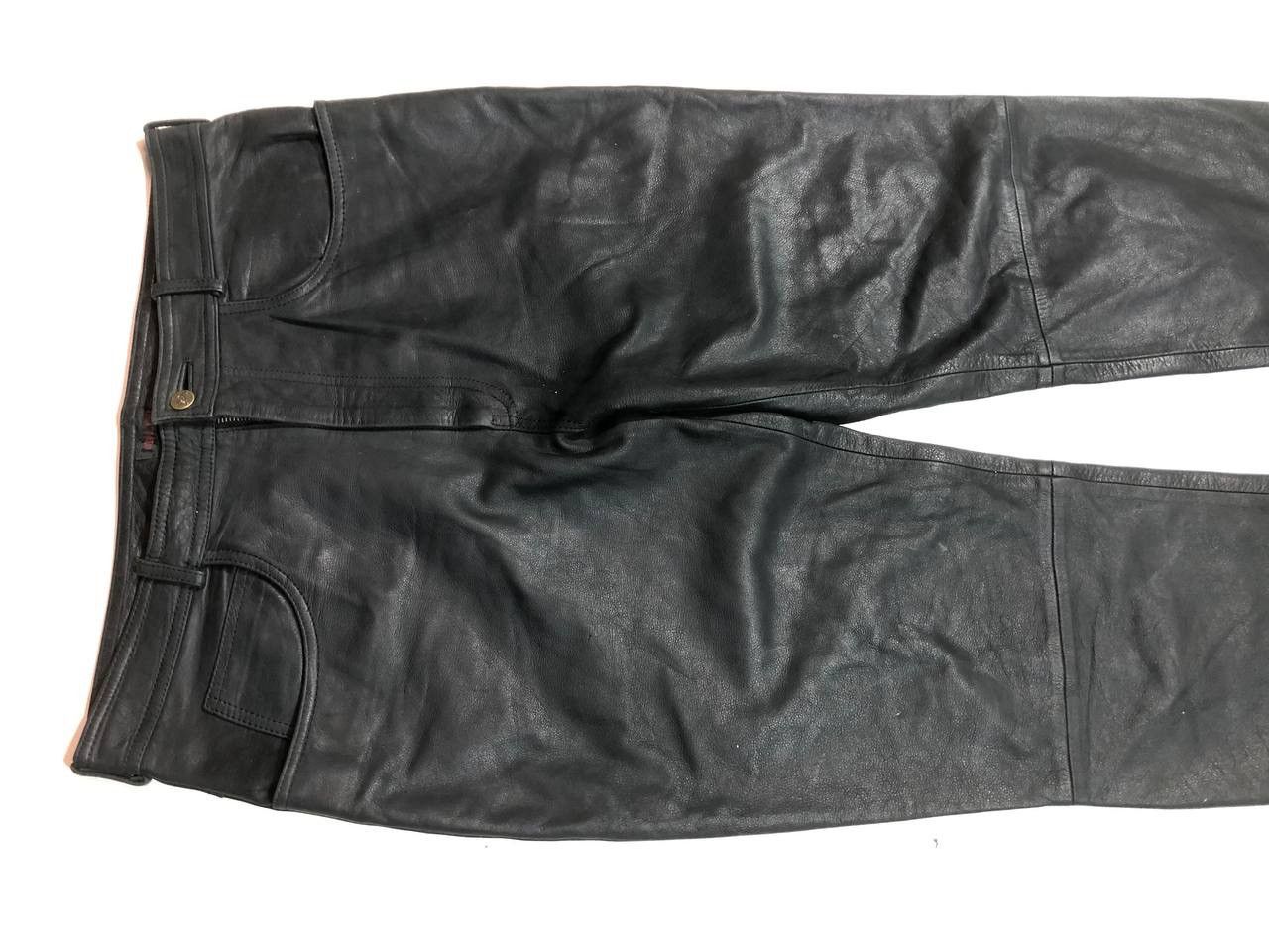 Leather Linus Avangarde Moto Biker Leather Pants Vintage Size US 35 - 9 Thumbnail