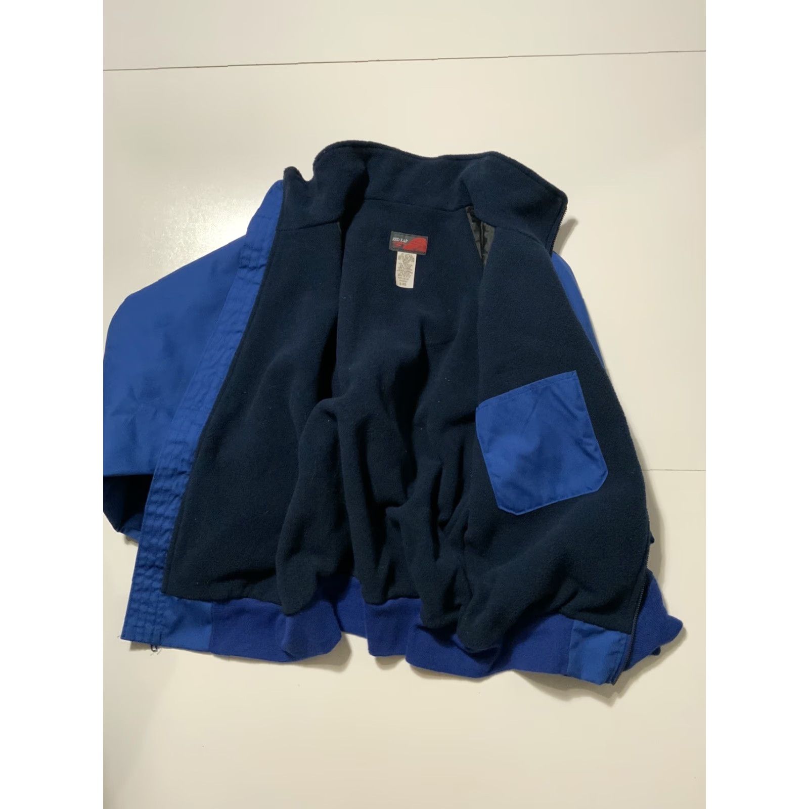 Red Kap VINTAGE Red Kap Jacket Workwear Blue Zip Fleece Lined Mechanic Sz. S Mens Size US S / EU 44-46 / 1 - 6 Thumbnail