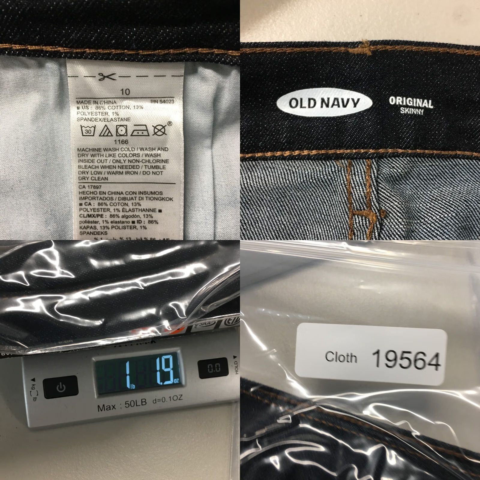 Old Navy Old Navy Jeans Womens 10 Skinny Blue Denim Mid Rise Dark Wash Zip Jeans Size 32" / US 10 / IT 46 - 9 Thumbnail