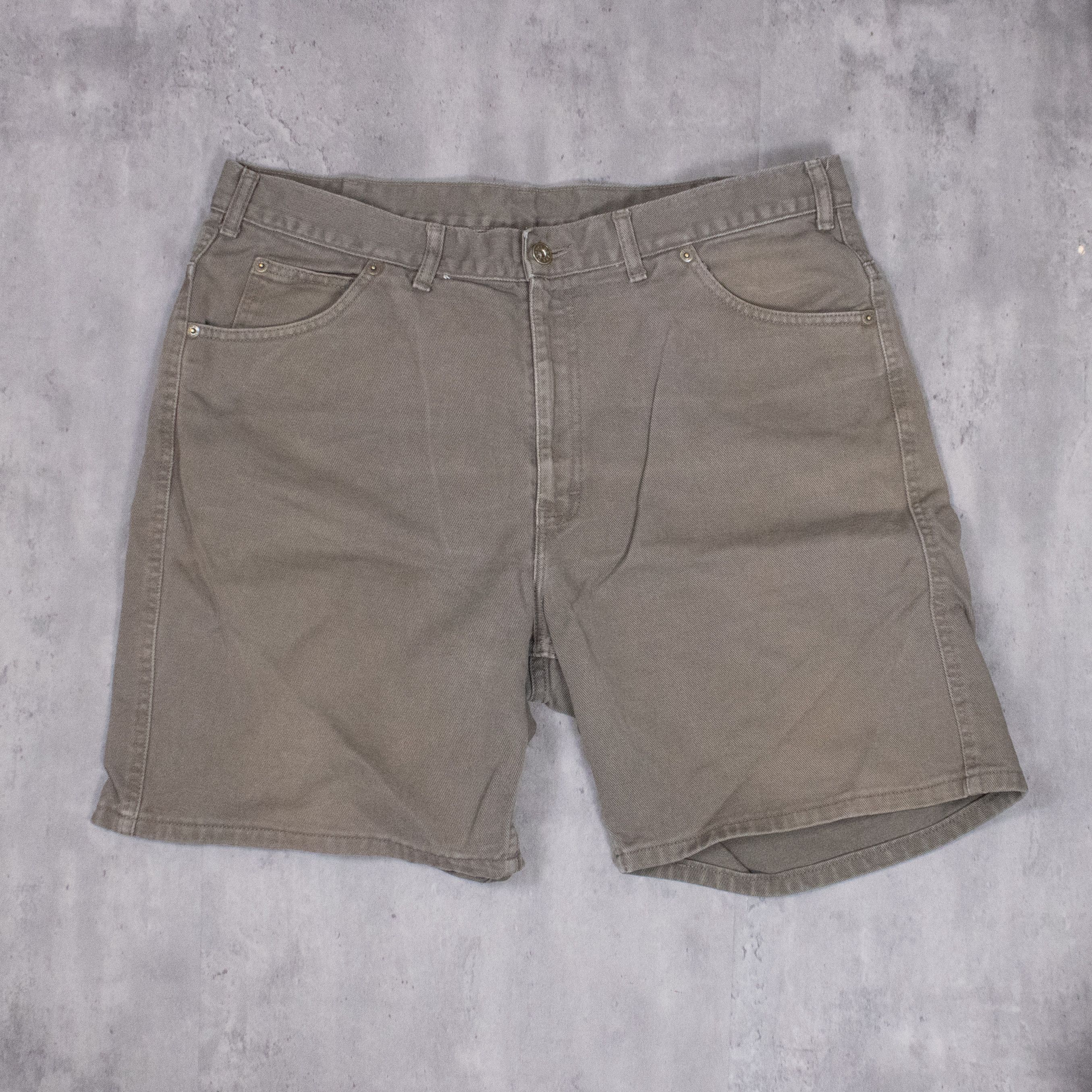 Denver Hayes × Vintage Vintage 1990’s Denver Haynes Baggy Denim Olive Green Shorts Size US 36 / EU 52 - 3 Thumbnail