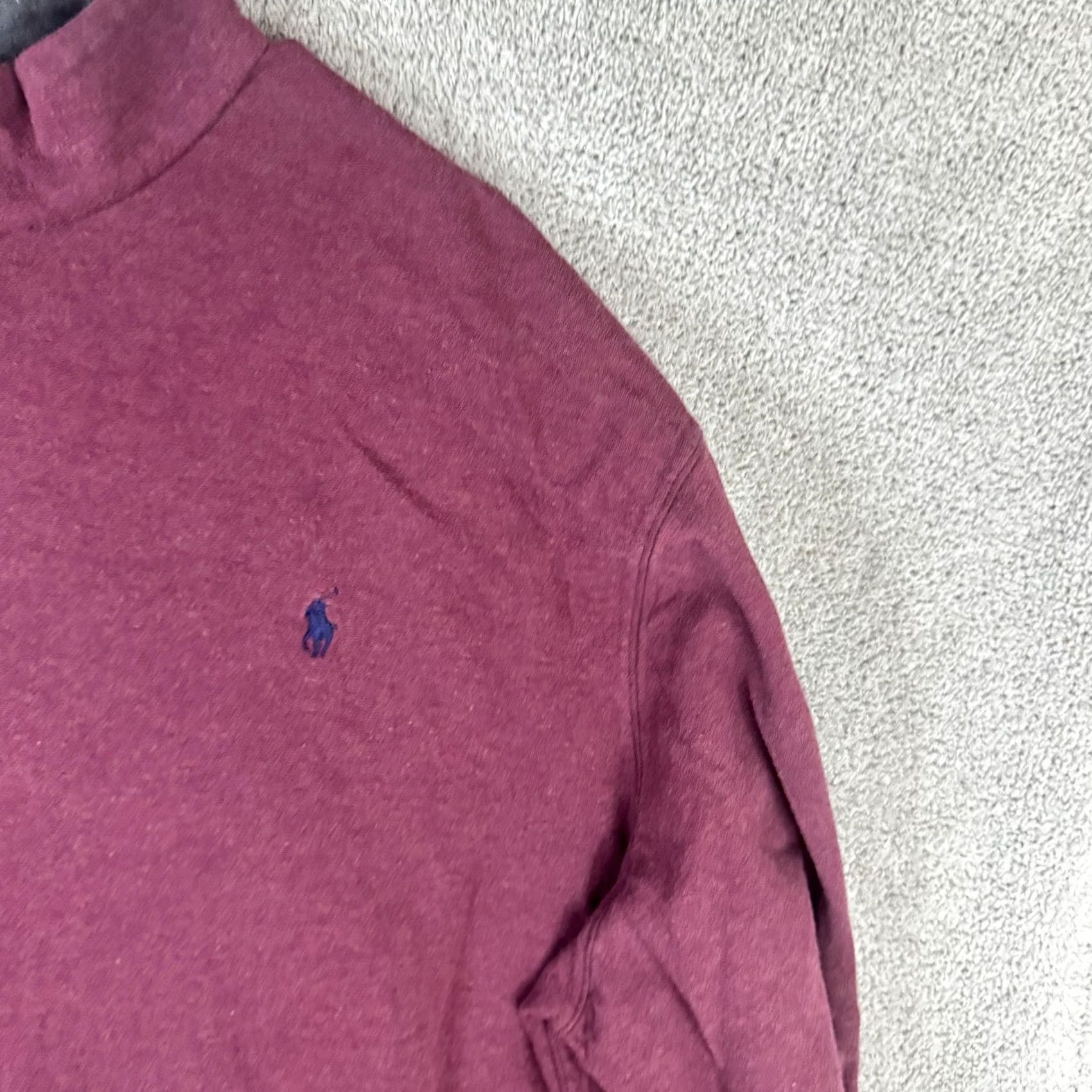 Polo Ralph Lauren Polo Ralph Lauren Sweatshirt Mens 2XL Red Fleece 1/4 Zip Pullover Pony Logo Shirt Adult Regular Long Sleeve Mock Neck Dawn Size US XXL / EU 58 / 5 - 4 Thumbnail
