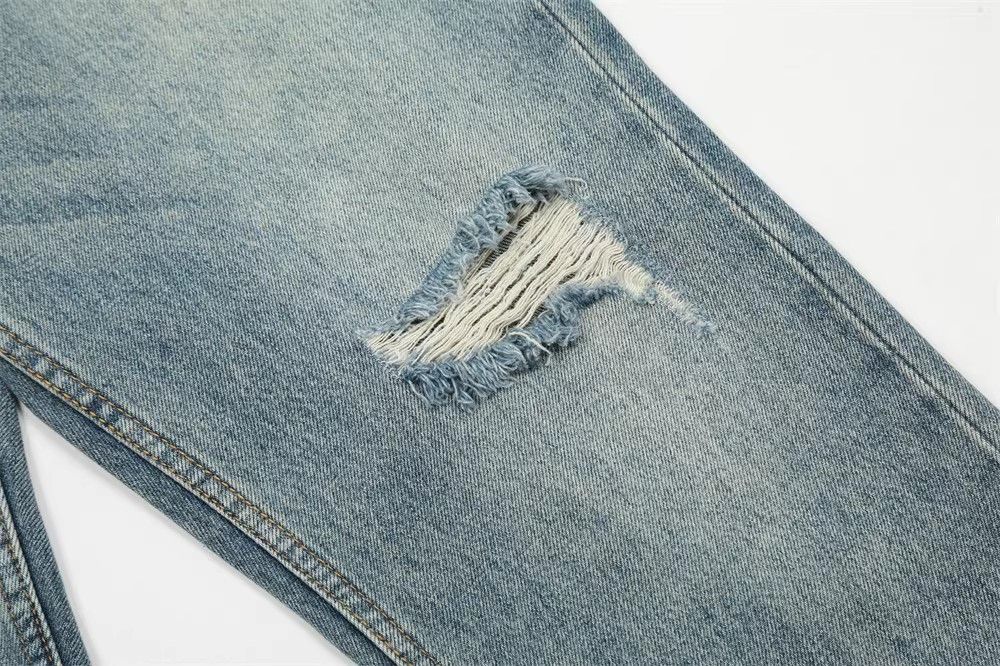 Japanese Brand × Jean Men's hippie distressed loose washed ripped bootcut jeans Size US 32 / EU 48 - 5 Thumbnail