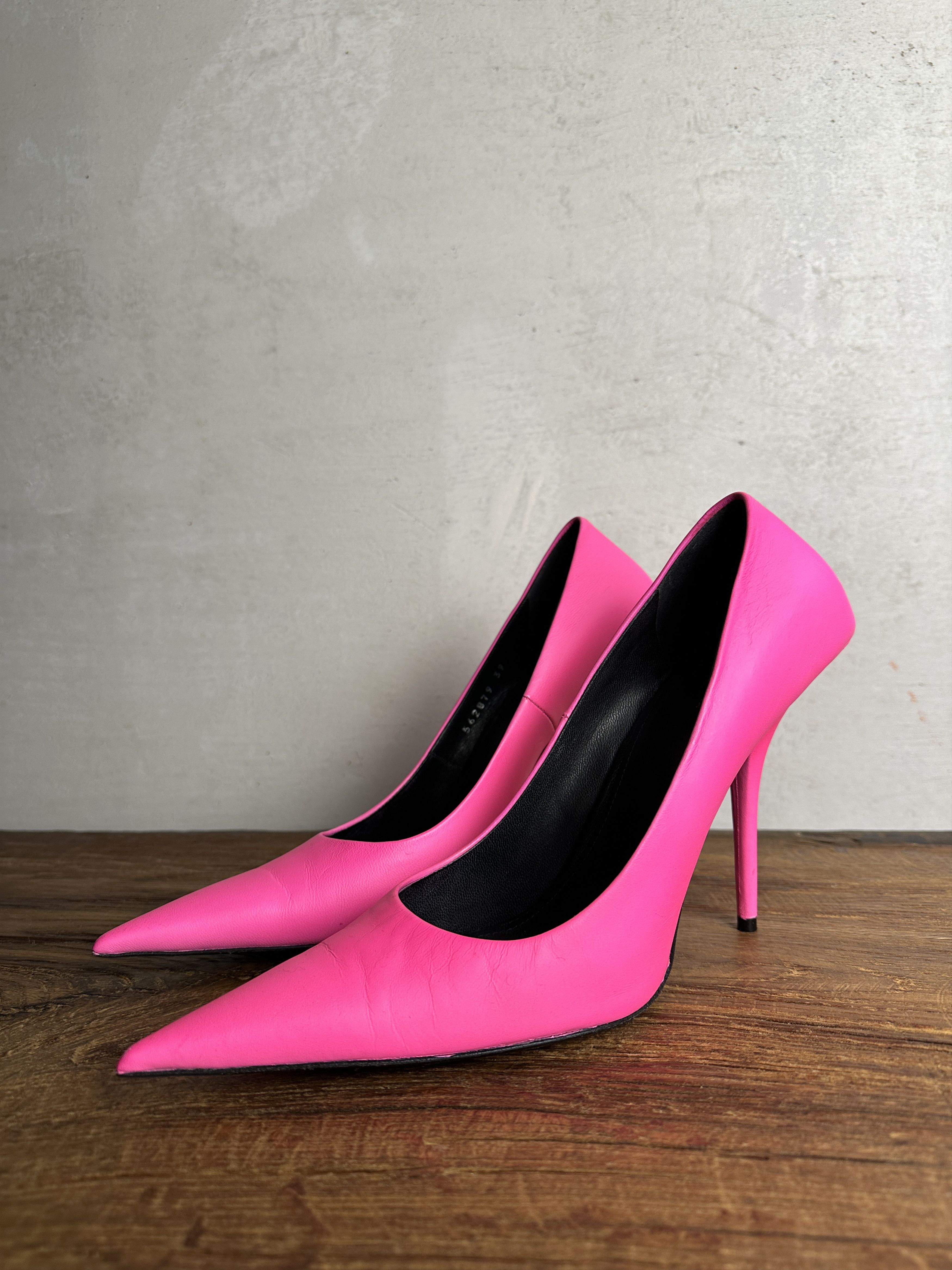 Balenciaga Balenciaga Knife Leather Pink Heels Size US 9 / IT 39 - 2 Thumbnail