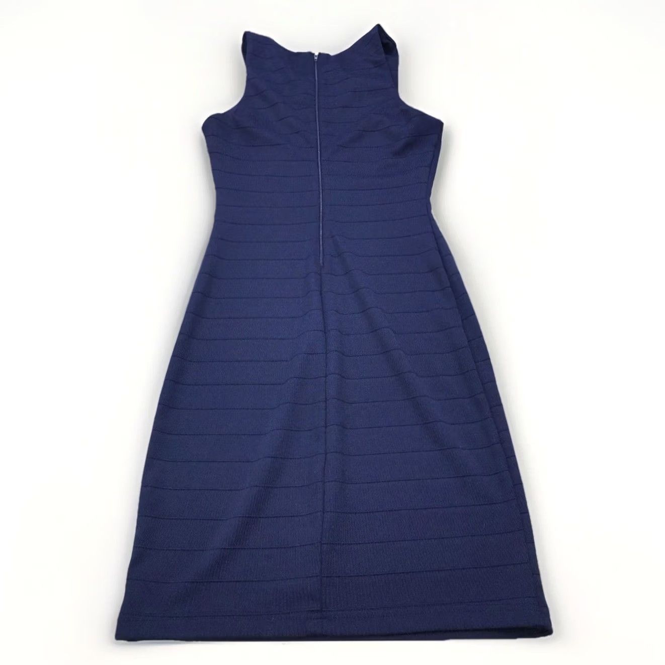 Vintage VINTAGE Sequin Hearts Y2K 2000s Bodycon Homecoming Prom Club Navy Jeweled Dress Sleeveless Knee Length Size 9 Womens Girls Men? Size M / US 6-8 / IT 42-44 - 3 Thumbnail