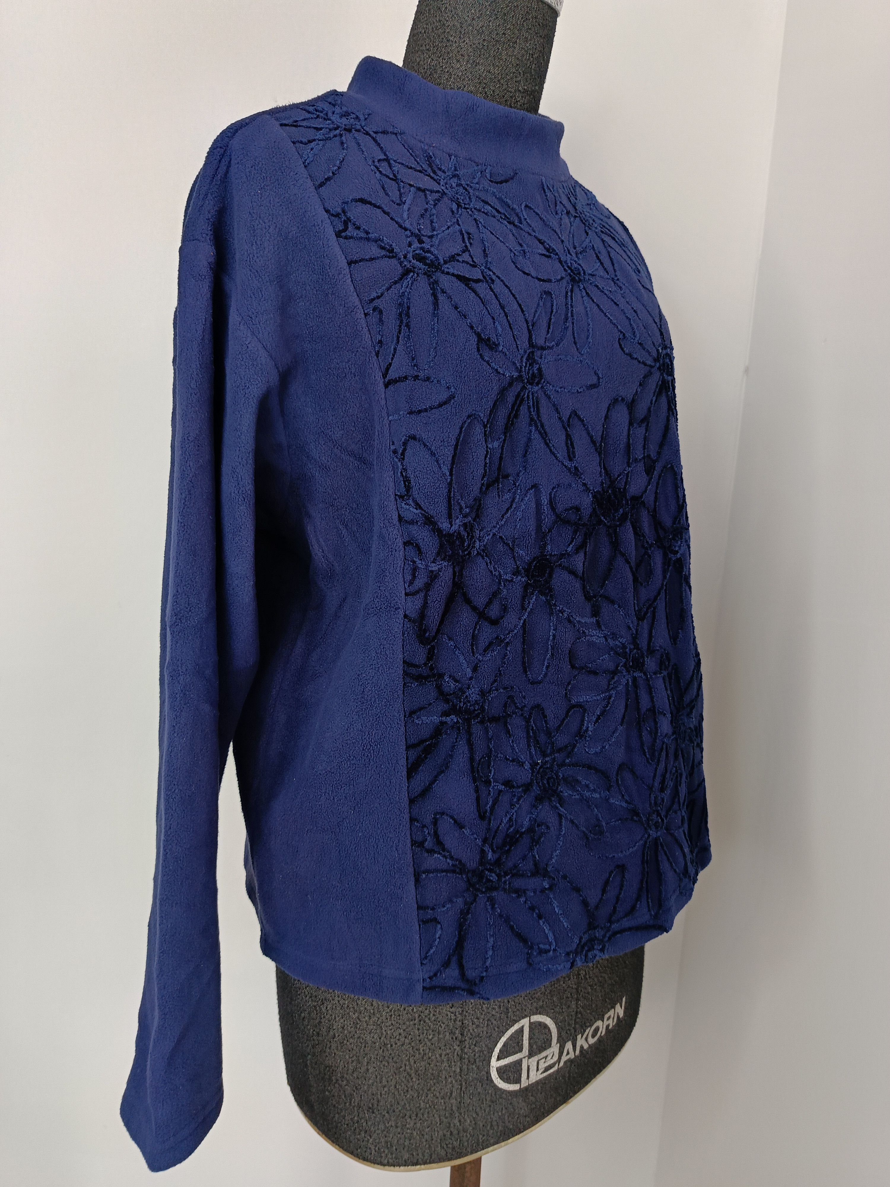 HAI sporting gear by Issey Miyake Japan indigo poly sweater