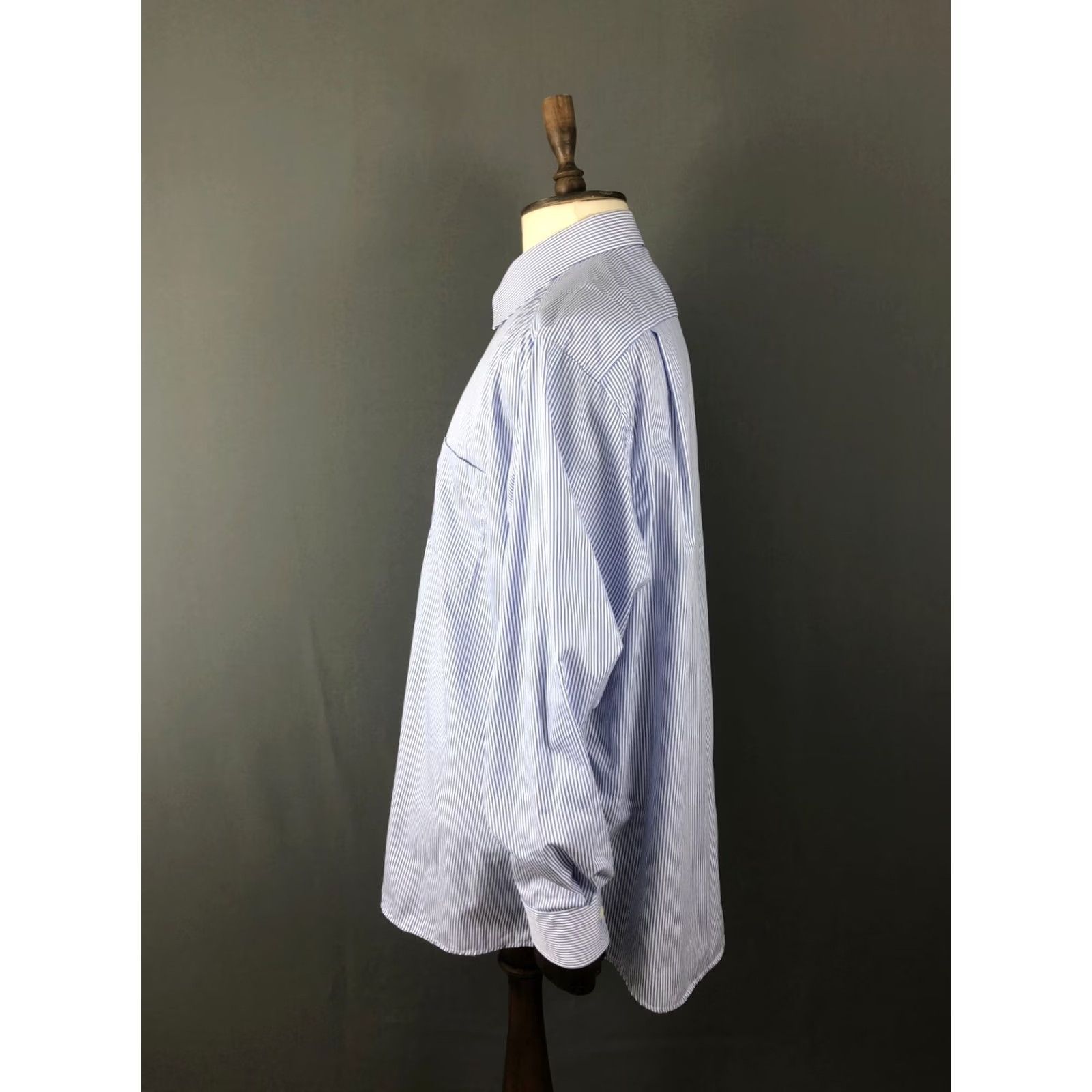 Eton ETON Shirt Button-Up Mens Size 45 White Striped Cotton Size US XL / EU 56 / 4 - 2 Thumbnail