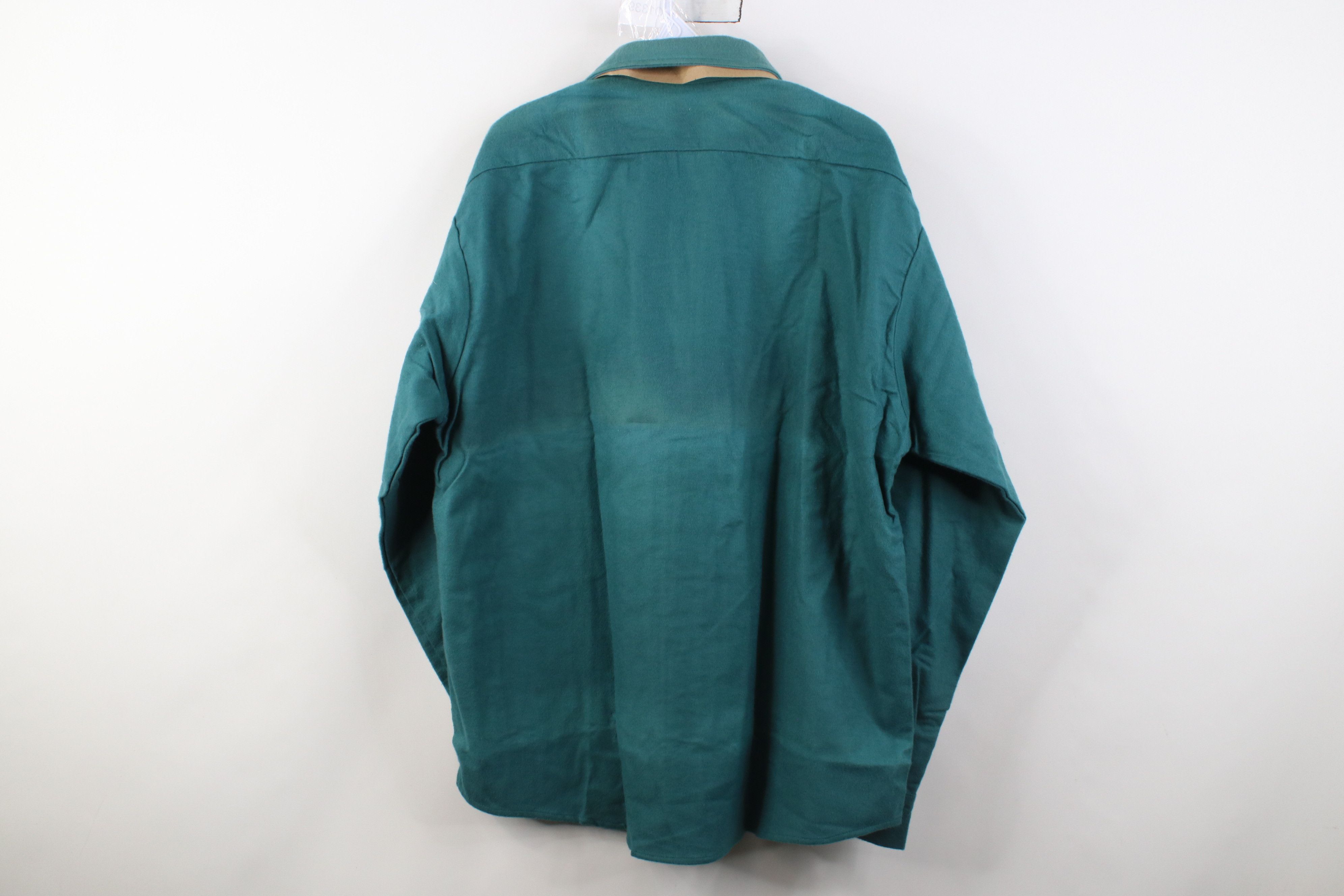 Vintage Deadstock Vintage 70s 80s Cloth Button Shirt Green USA Size US XL / EU 56 / 4 - 16 Thumbnail