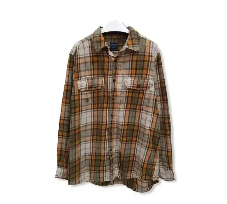 Vintage Faded Flory Plaid Tartan Flannel Shirt 👕 Size US L / EU 52-54 / 3 - 1 Thumbnail