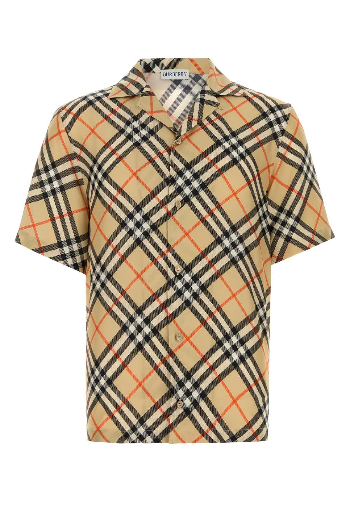 Burberry Printed Silk Shirt Size US L / EU 52-54 / 3 - 1 Thumbnail