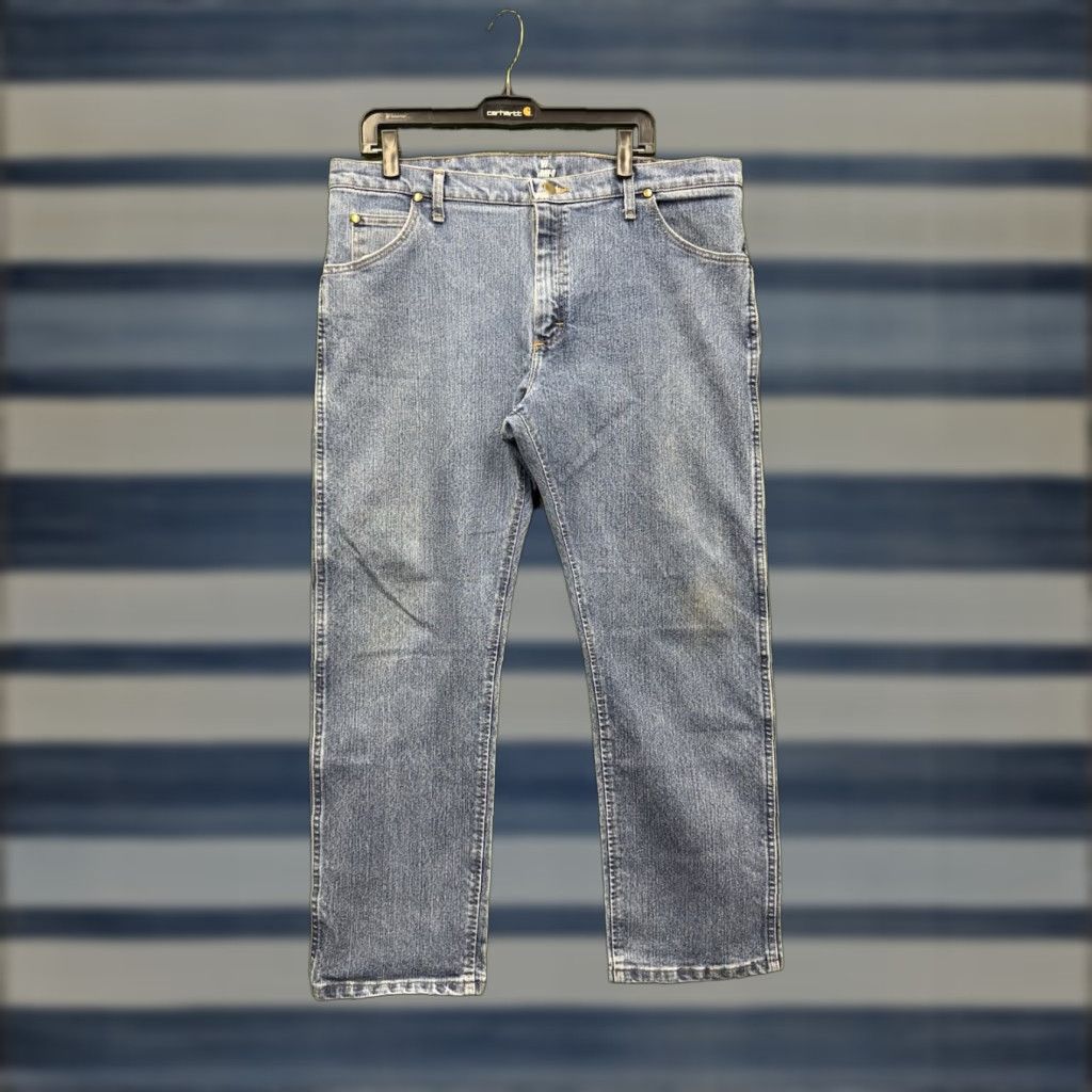 Wrangler Wrangler Advanced Comfort Jeans Mens 38x30 Blue Stretch Denim Regular Fit A101 Size US 38 / EU 54 - 1 Thumbnail