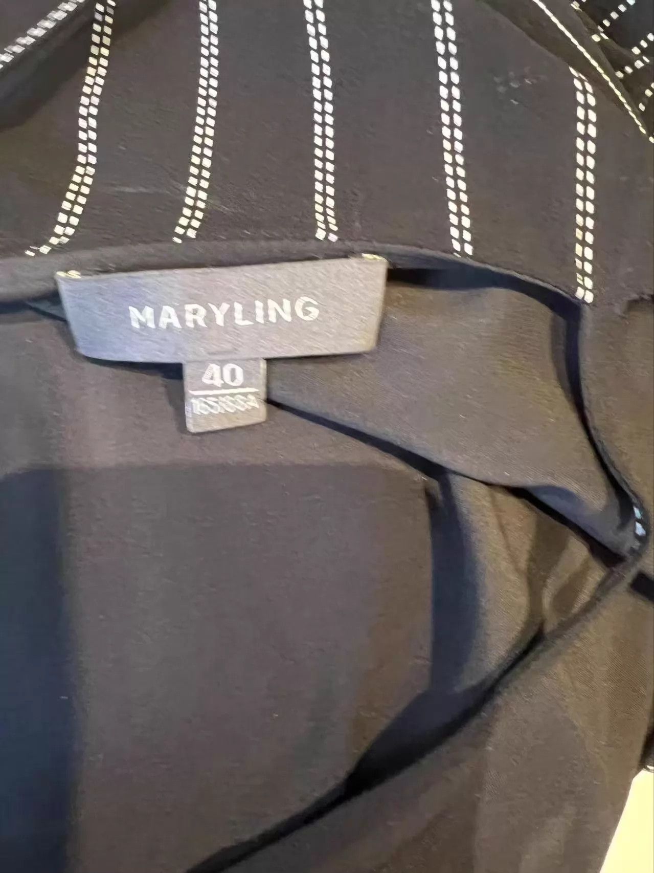 Other MARYLING Black Diagonal Stripe Silk Backless 40 Dress Size S / US 4 / IT 40 - 6 Thumbnail