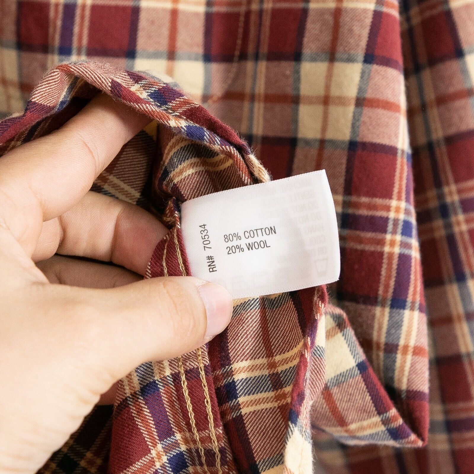 Orvis Orvis Wool Blend Button Up Shirt XL - Long Sleeve Plaid Red Size US XL / EU 56 / 4 - 4 Thumbnail