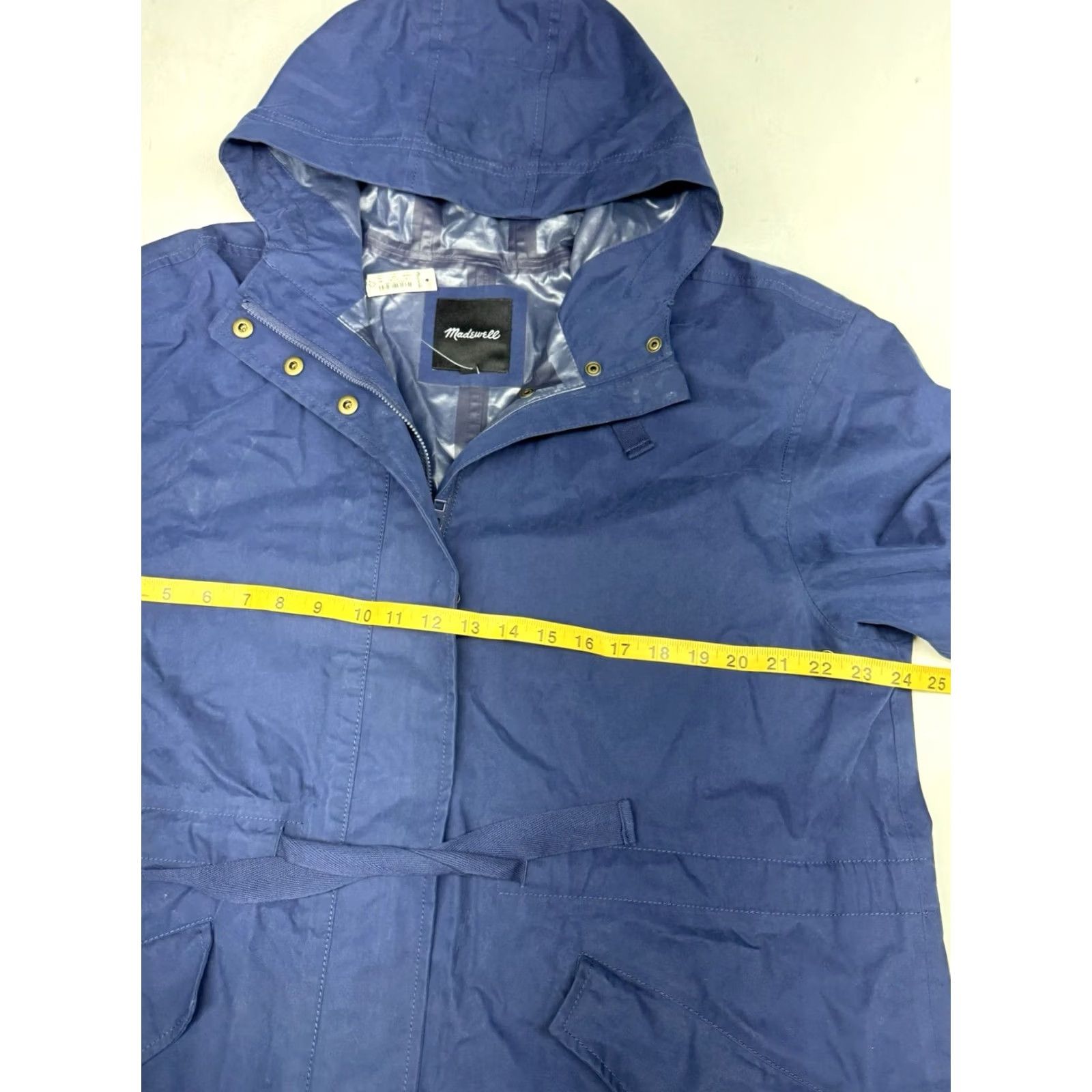 Madewell Madewell Raincoat Waterproof Hooded Raincloud Indigo Blue XL Women’s NWT Weatherproof Coat Size XL / US 12-14 / IT 48-50 - 5 Thumbnail
