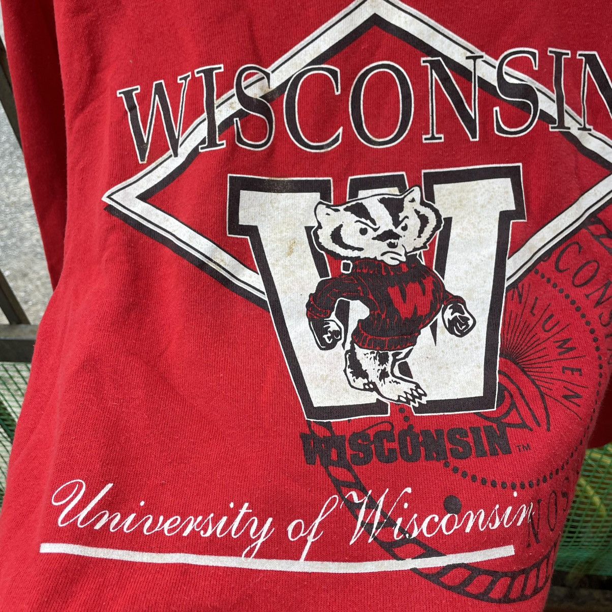 Hanes × Vintage 🔥Vintage Wisconsin Big Logo Sweatshirts Size US S / EU 44-46 / 1 - 5 Thumbnail