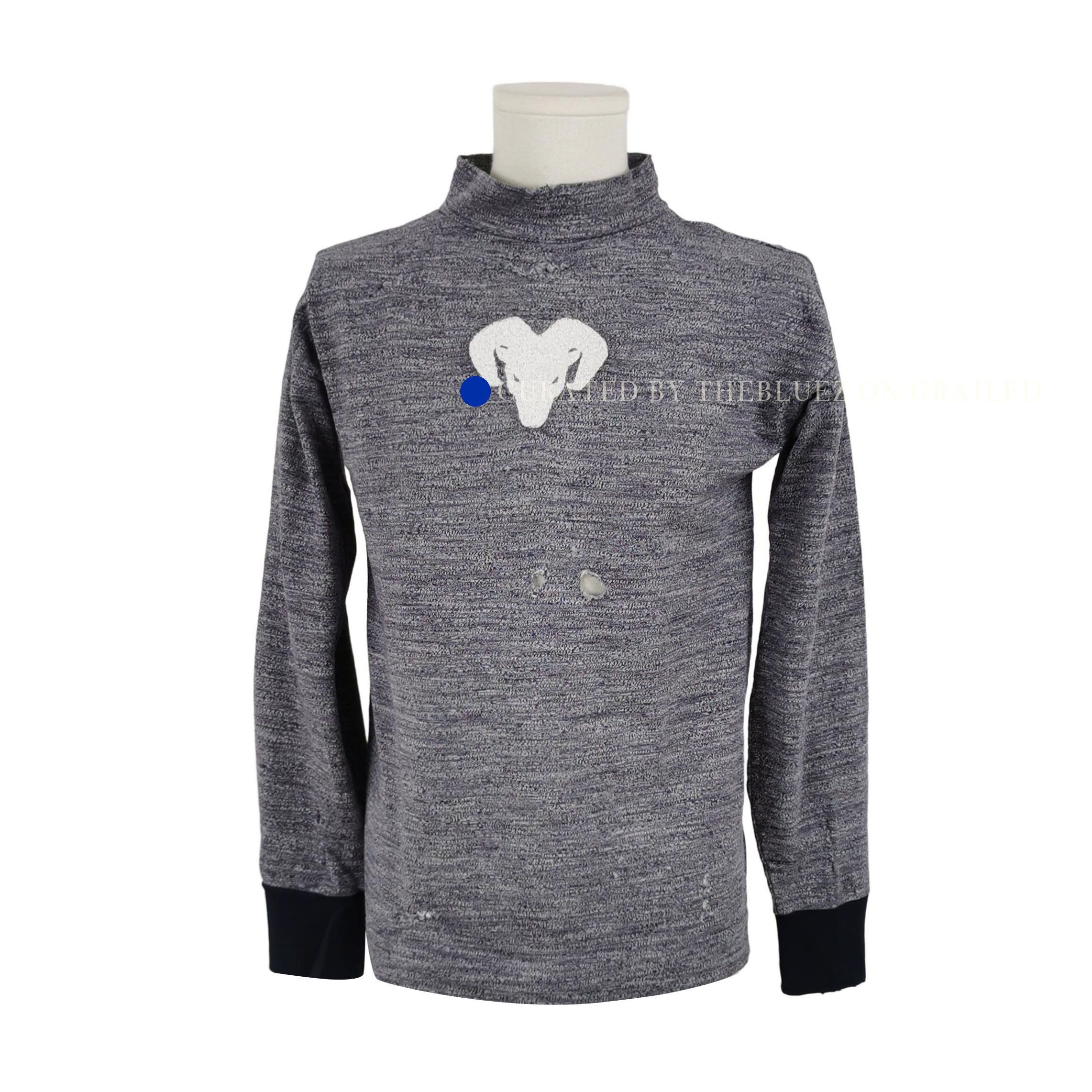 Maison Margiela Ram Logo Knit Sweater in Gray Size US S / EU 44-46 / 1 - 1 Thumbnail