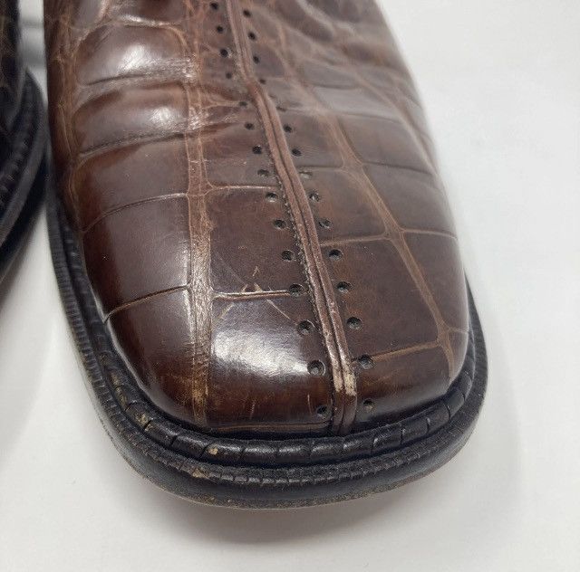 Mezlan Men's Mezlan Platinum Pamplona Alligator Oxford Sz 9.5 M Size US 9.5 / EU 42-43 - 6 Thumbnail