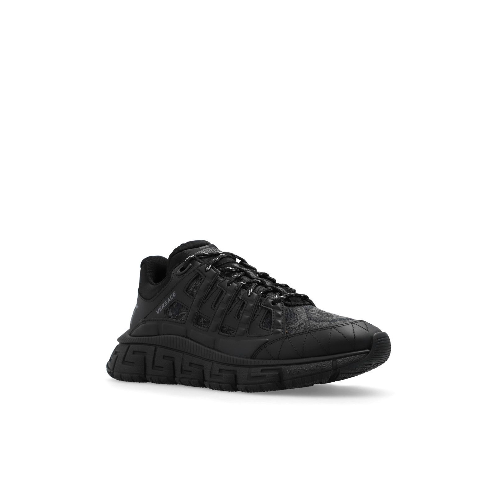 Versace VERSACE Trigreca Black Leather Sneakers New And Authentic (M Size US 7 / EU 40 - 2 Thumbnail
