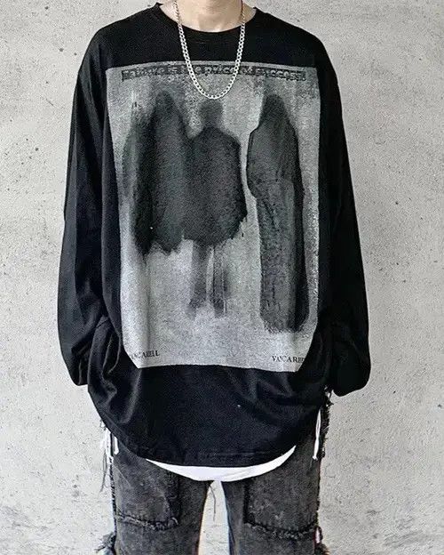 Japanese Brand × Vintage Unisex Long Sleeve T-shirt Printed Demon Graphic Size US XL / EU 56 / 4 - 1 Thumbnail