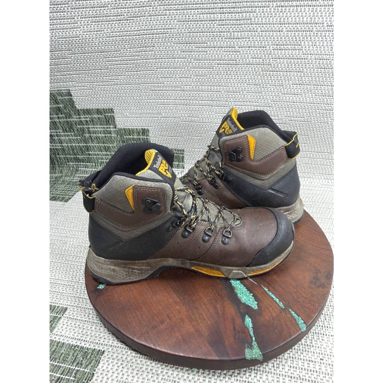 Timberland Timberland PRO Boot Mens Size 9 Wide Switchback Composite Toe Work Brown Leather Size US 9 / EU 42 - 4 Thumbnail