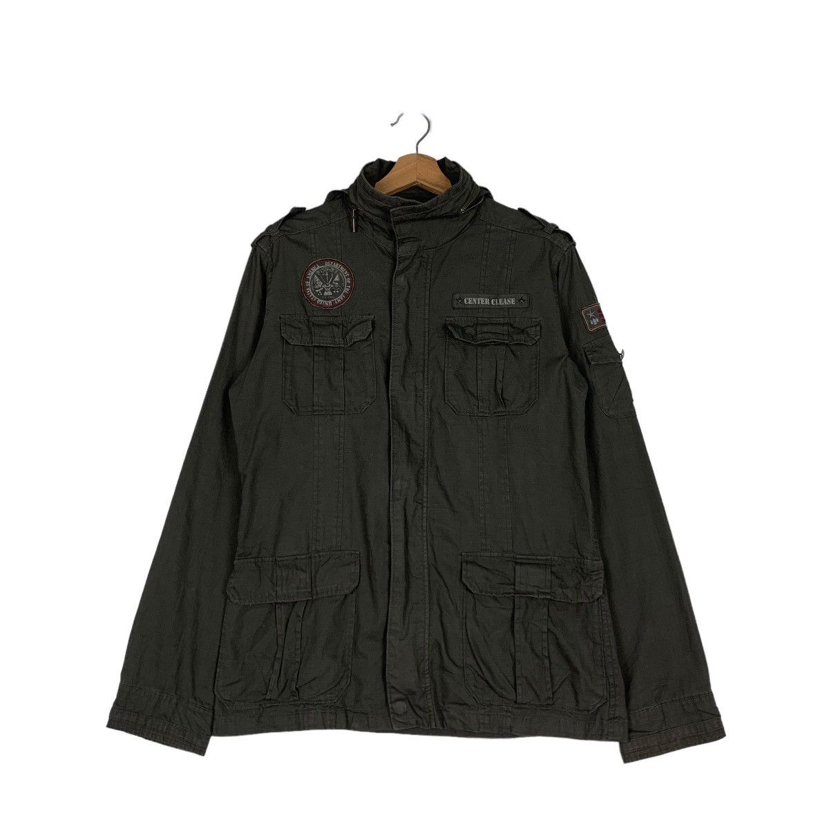 Japanese Brand CENTER CLEASE Combat Tactical Hooded Jacket #0487-C22 Size US M / EU 48-50 / 2 - 1 Thumbnail