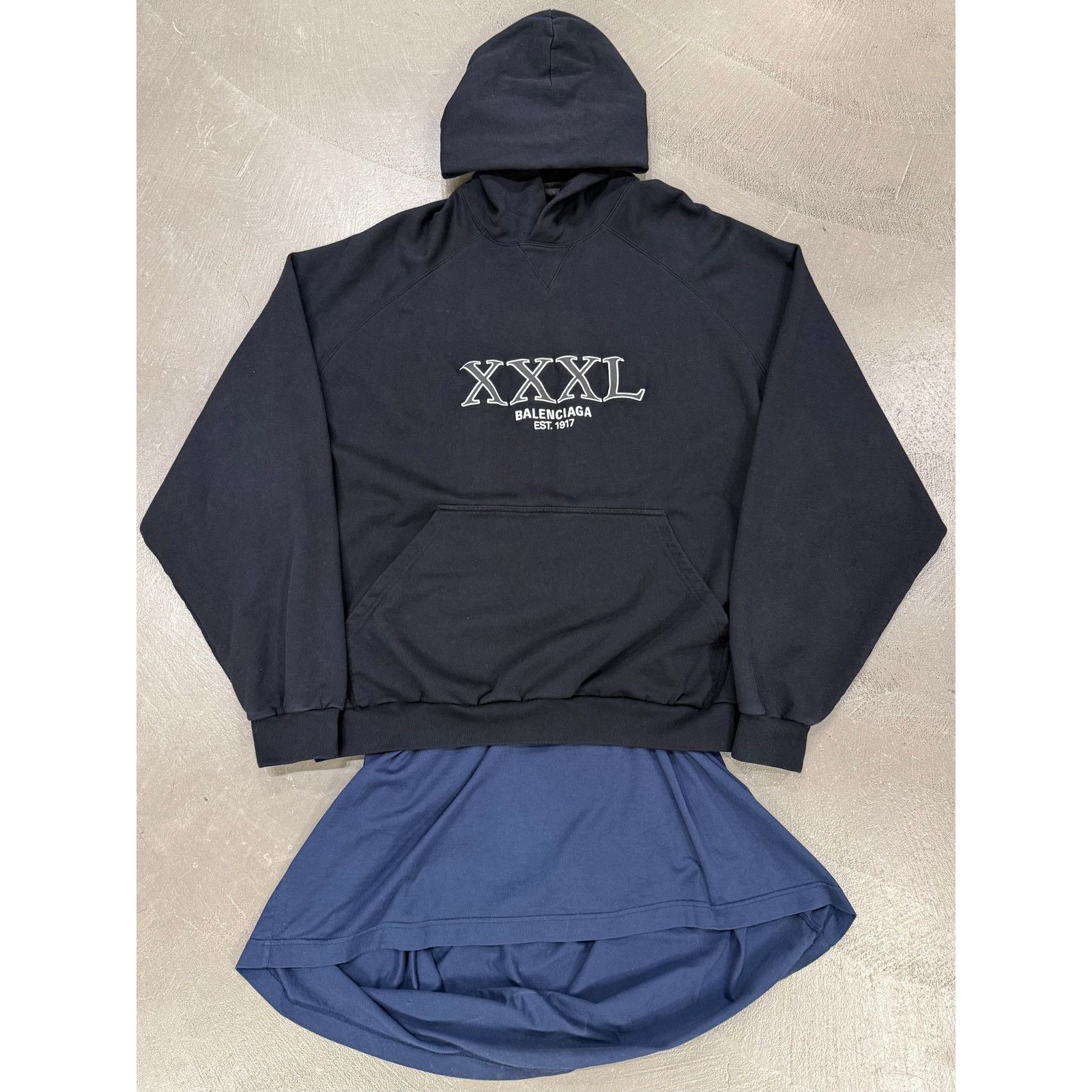 Balenciaga 2022 Balenciaga by Demna XXXL oversized double layer hoodie Size US L / EU 52-54 / 3 - 4 Thumbnail
