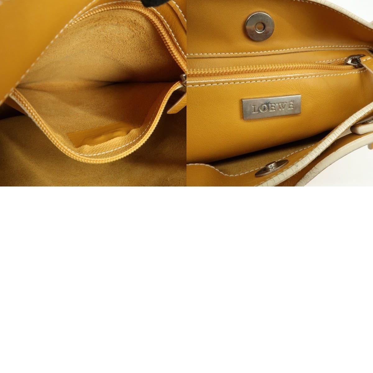 Loewe Loewe Calfskin Shoulder Bag Yellow Size ONE SIZE - 8 Thumbnail