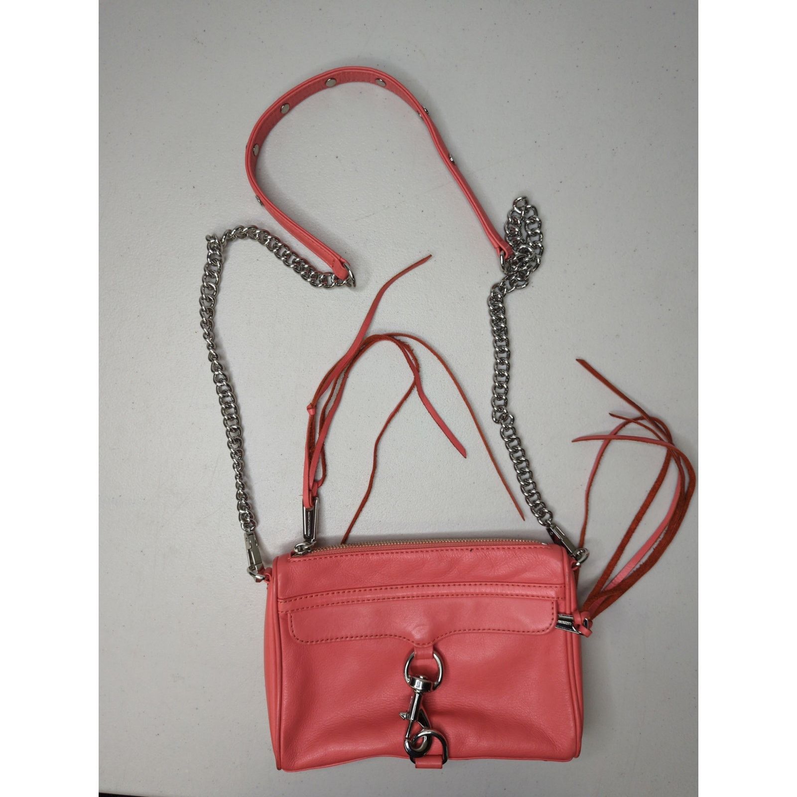 Rebecca Minkoff Rebecca Minkoff Coral Leather Silver Mini Mac Crossbody Bag Size ONE SIZE - 3 Thumbnail